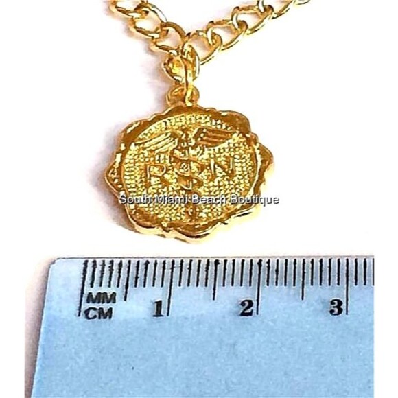 Gold RN Nursing Caduceus Charm Bracelet Nurse Graduation Gift Plated USA Seller - Picture 9 of 9